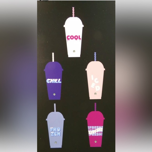 NWT Starbucks Reusable Cold Cups (Set of 5) - Picture 3 of 8